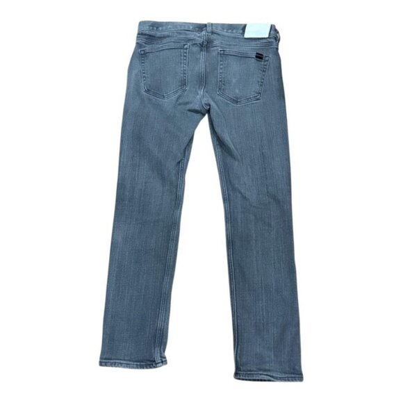 Quiksilver Jeans Mens 34x32 Gray Straight Fit Denim DP102L Classic Style Pants - Picture 8 of 9